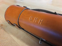 Personalized Graduation Gift Leather Plan Tube with Initials