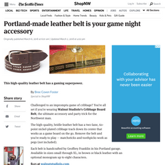 Seattle Times Shop Northwest Cribbage Board Belt Gift