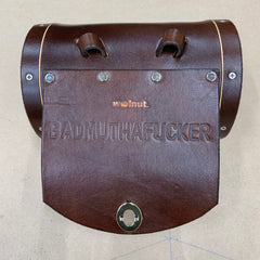 BADMUTHAFUCKA Leather Bicycle Saddle Bag with Custom Monogram