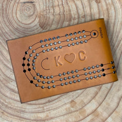 Monogrammed Travel Cribbage Board with Initials and a Heart Like a Tree Carving