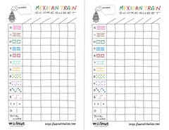 Free Printable Mexican Train Dominoes Double 12 Scoresheet