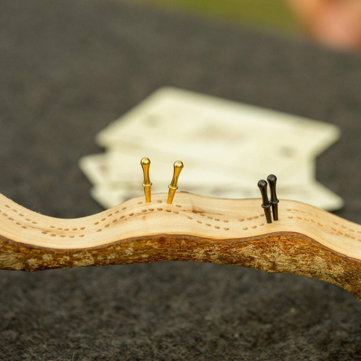 Walnut Studiolo Travel Games One-of-a-Kind Foraged Wood Cribbage Boards