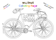Free Bicycle Coloring Page from Walnut Studiolo