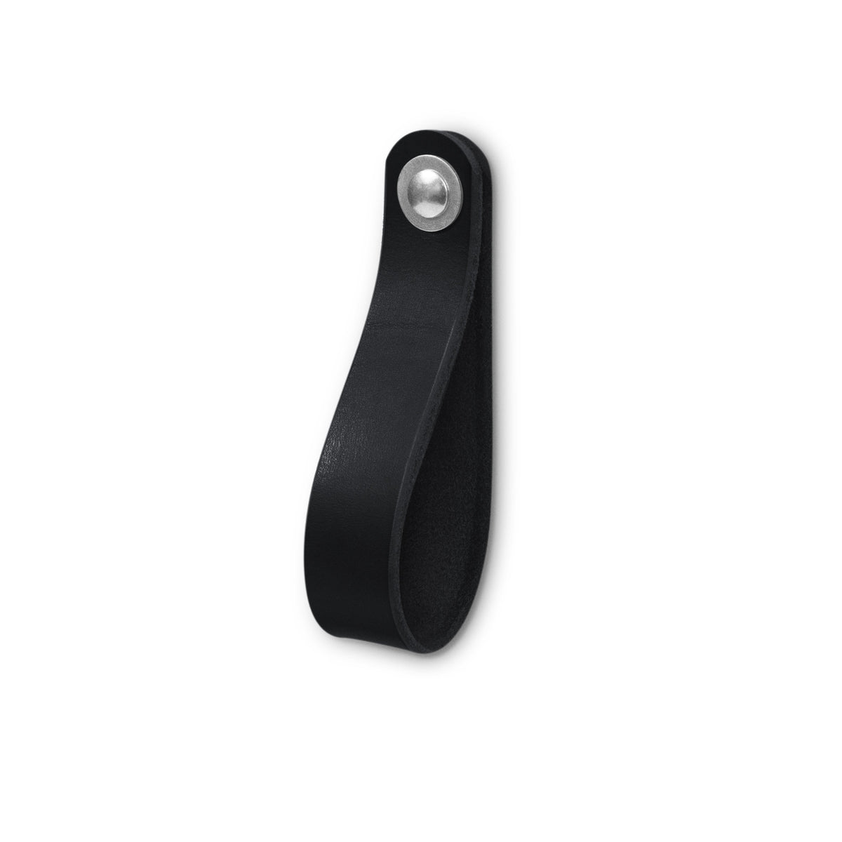 Walnut Studiolo Drawer Pulls Leather Drawer Pull - The Hawthorne (Large) Black / Nickel