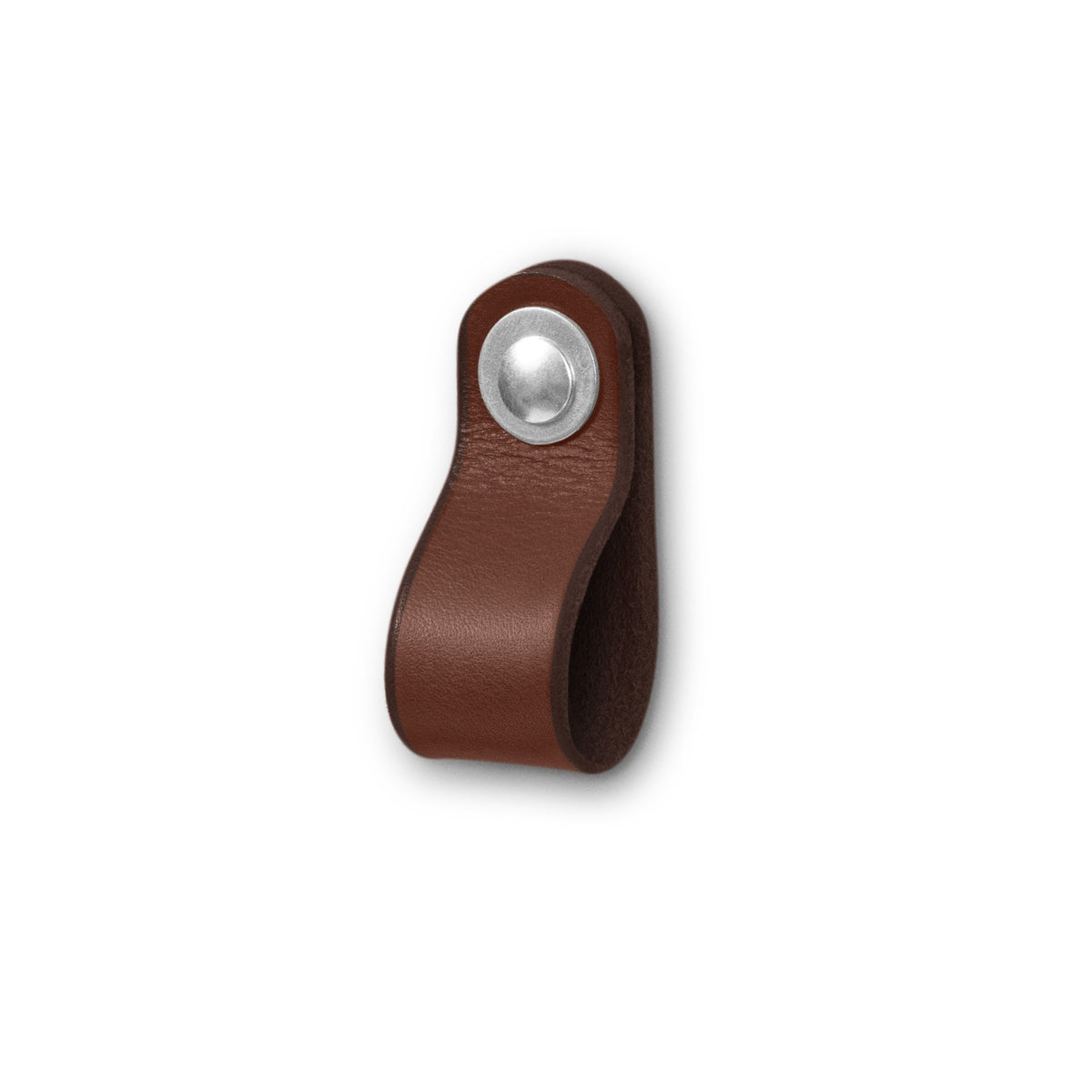 Walnut Studiolo Drawer Pulls Leather Drawer Pull - The Hawthorne (Small) Dark Brown / Nickel