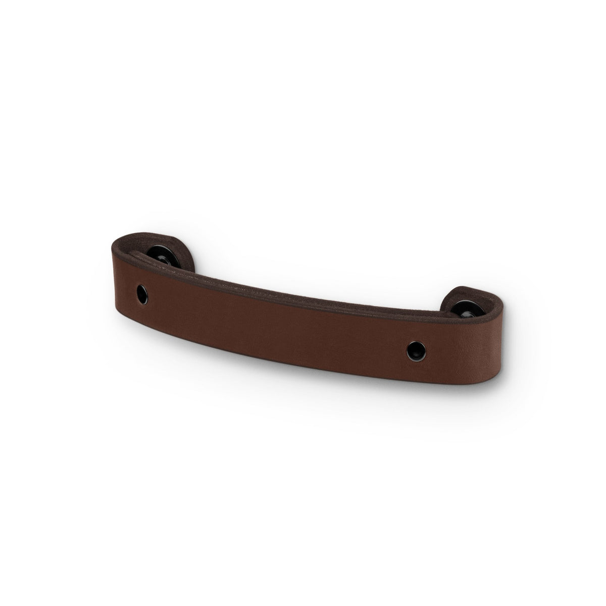 Walnut Studiolo Drawer Pulls Leather Handle - The Tilikum - 3 Sizes Dark Brown / Black / 5&quot; Center-to-Center