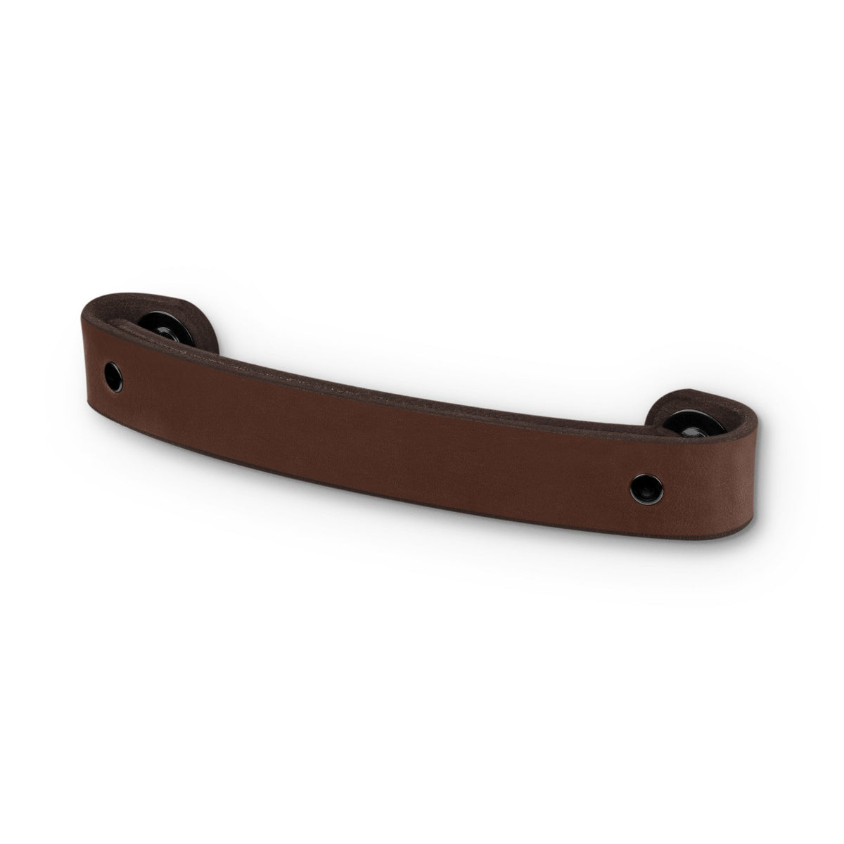 Walnut Studiolo Drawer Pulls Leather Handle - The Tilikum - 3 Sizes Dark Brown / Black / 6&quot; Center-to-Center