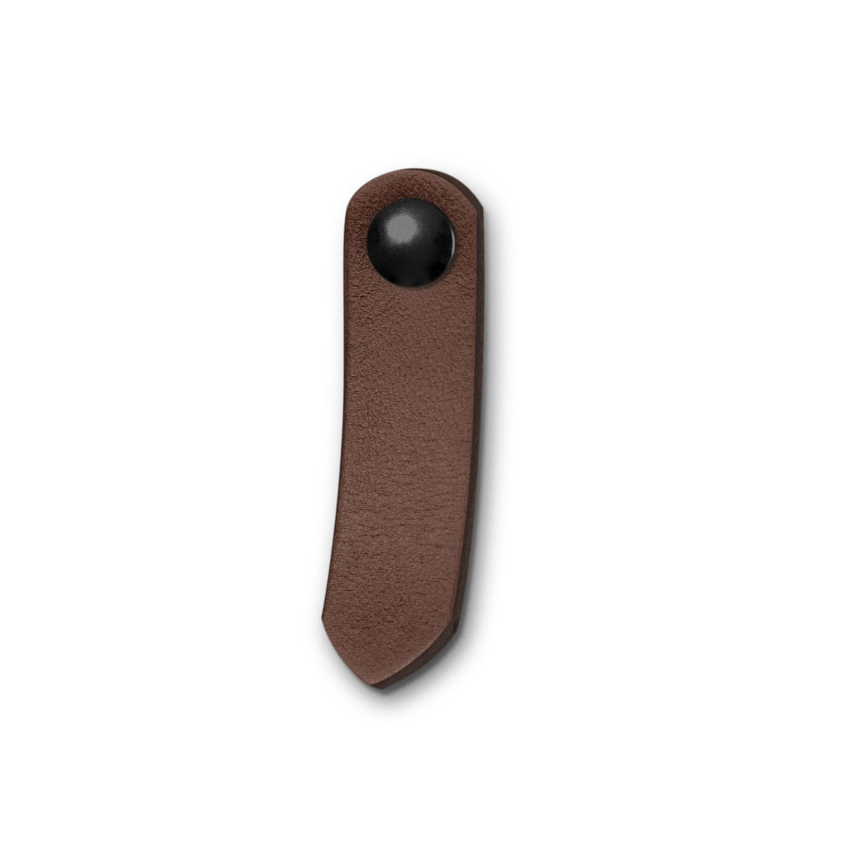 Walnut Studiolo Drawer Pulls Leather Tab Pull - The St. Johns Dark Brown / Black